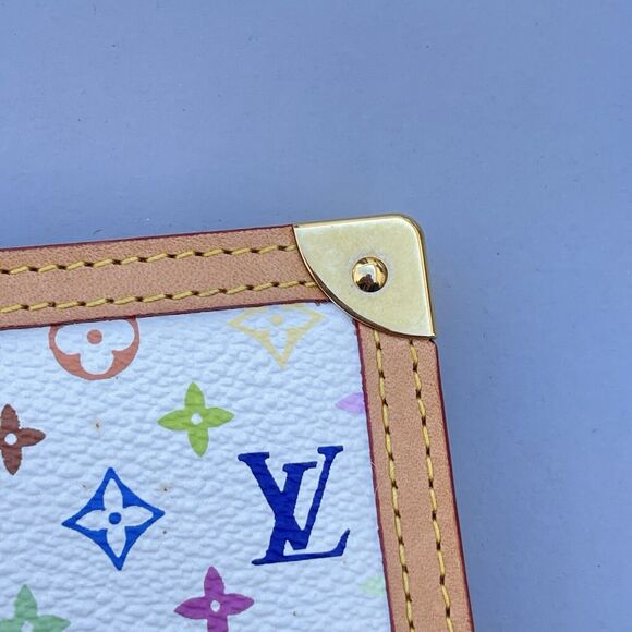 Louis Vuitton Murakami Multi-Color White Leather Agenda PM Diary Passport Holder - Picture 4 of 7